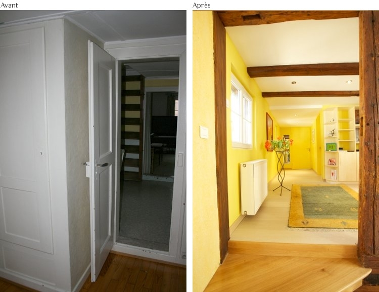 Rénovation maison alsacienne avant après